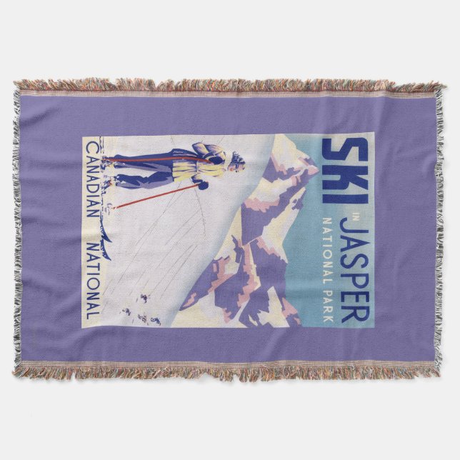 Woman Posing Open Slopes Poster Throw Blanket (Front)
