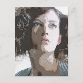 woman postcard