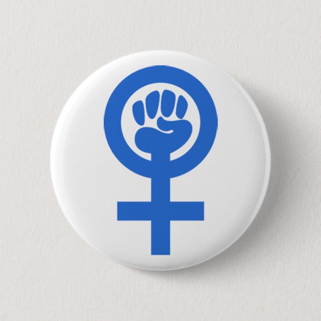 Woman Power 6 Cm Round Badge (Front)