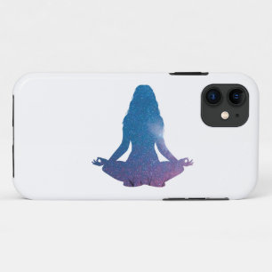 Woman practicing yoga - Choose background colour Case-Mate iPhone Case