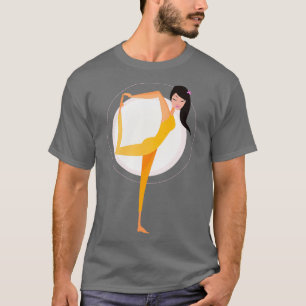 Woman practicing Yoga excercise Vector Illustratio T-Shirt