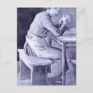 Woman praying by Vincent van Gogh Postcard