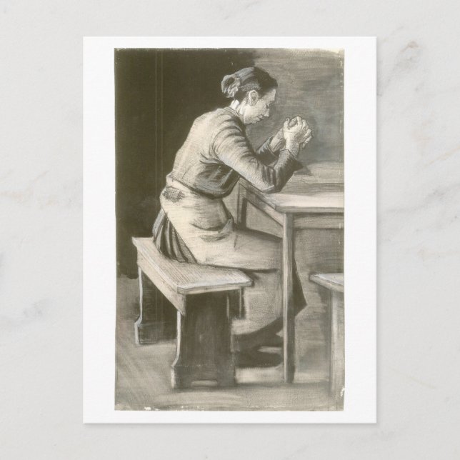 Woman Praying, Vincent van Gogh Postcard (Front)