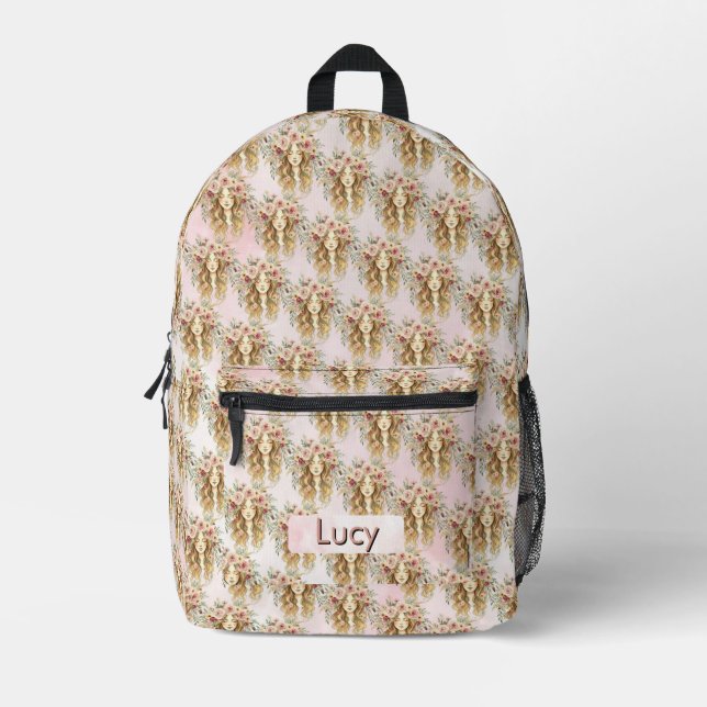 Woman Printed Backpack (Front)