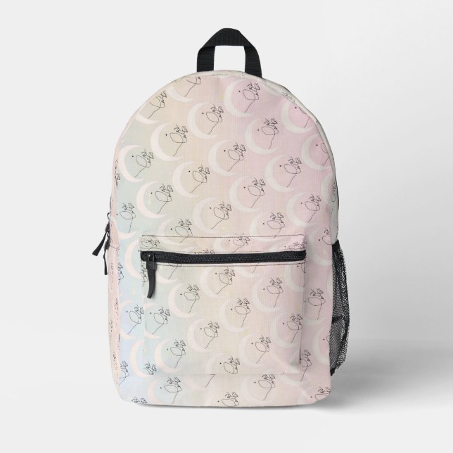 Woman Printed Backpack (Front)