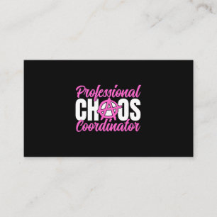 Woman Professional Chaos Coordinator Funny Mum Tea Business Card