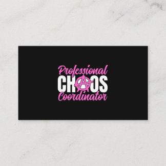 Woman Professional Chaos Coordinator Funny Mum Tea Business Card