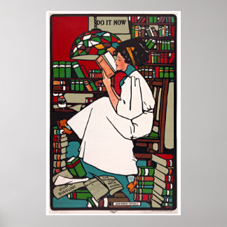 Woman Reading a Book Posters