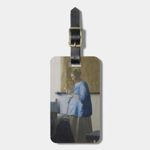 Woman Reading a Letter, c.1662-63 (oil on canvas) Luggage Tag