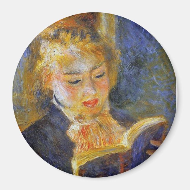 Woman Reading- Auguste Renoir Magnet (Front)