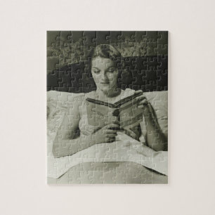 Woman Reading Book Jigsaw Puzzle