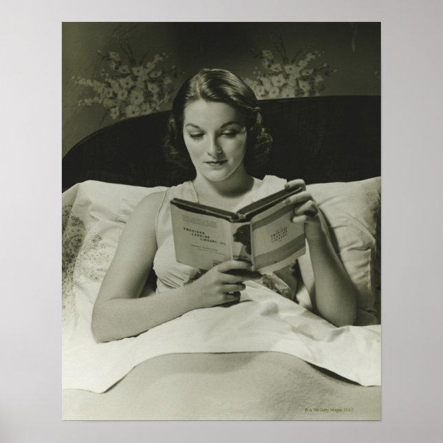 Woman Reading Book Poster (Front)