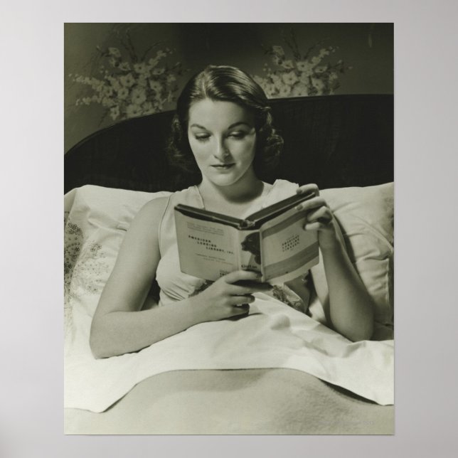 Woman Reading Book Poster (Front)