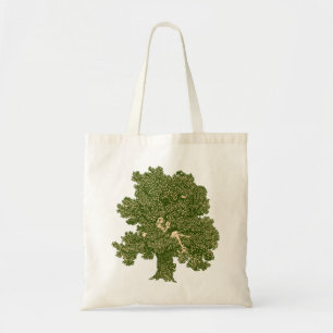 Woman reading in tree tote bag