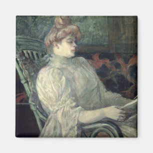 Woman Reading Magnet