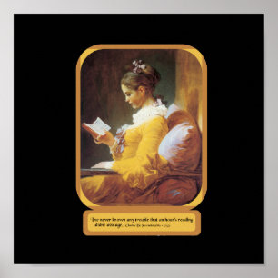 Woman Reading Poster