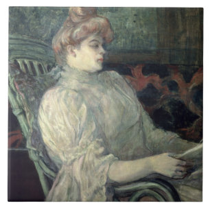 Woman Reading Tile