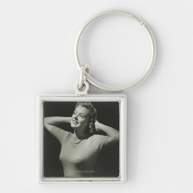 Woman Relaxing Key Ring (Front)