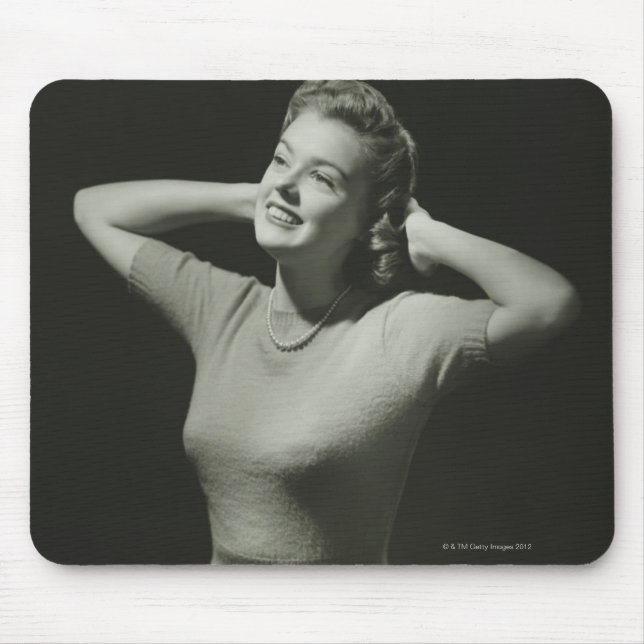 Woman Relaxing Mouse Pad (Front)