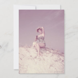 Woman Relaxing on Beach