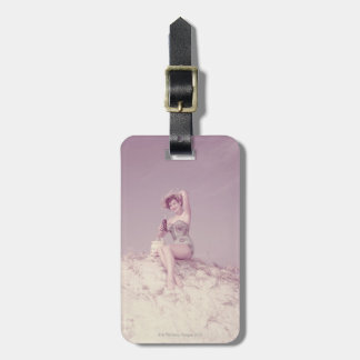 Woman Relaxing on Beach Luggage Tag