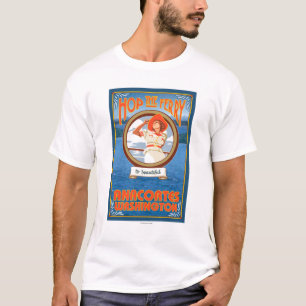 Woman Riding Ferry - Anacortes Washington T-Shirt