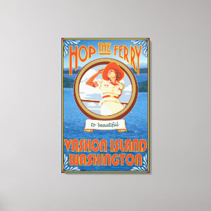 Woman Riding Ferry - Vashon Island, Washington Canvas Print