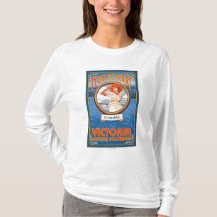 Woman Riding Ferry - Victoria, BC Canada T-Shirt