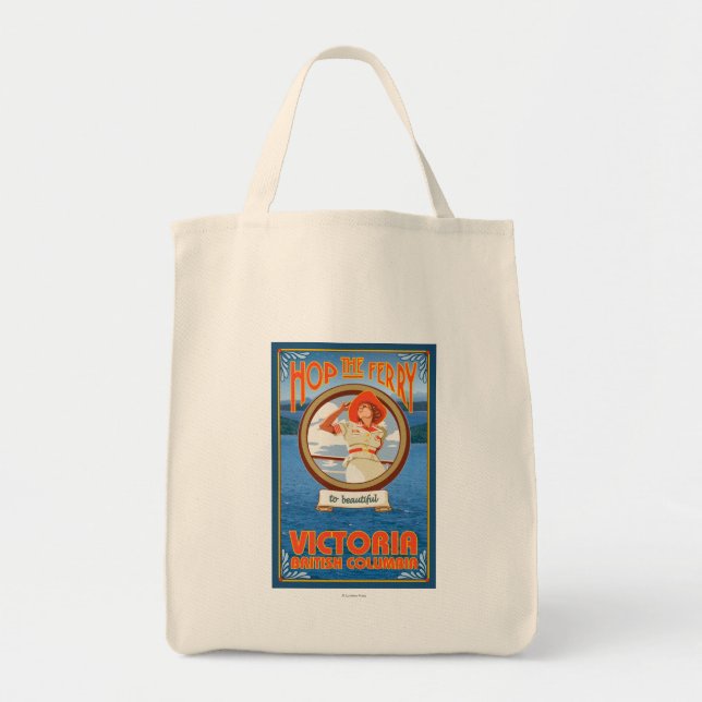 Woman Riding Ferry - Victoria, BC Canada Tote Bag (Front)