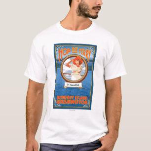 Woman Riding Ferry - Whidbey Island, Washington T-Shirt