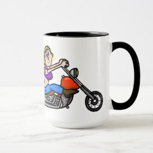 Woman Riding Motorcycle Mug Customise It!