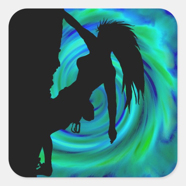 woman rock climbing stickers (Front)