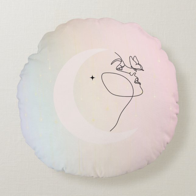 Woman Round Cushion (Front)