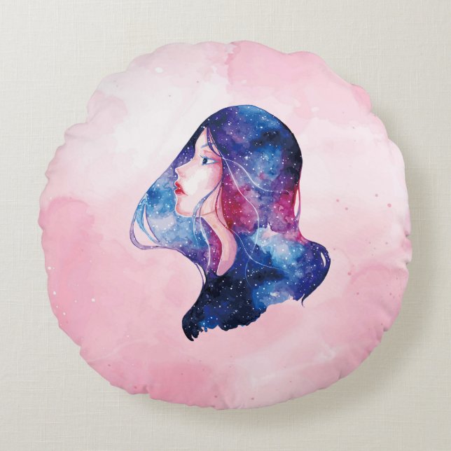 Woman Round Cushion (Front)