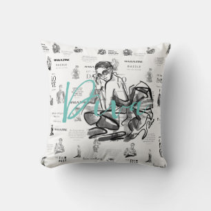 Woman’s fashion magazine cushion