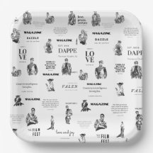 Woman’s fashion magazine paper plates