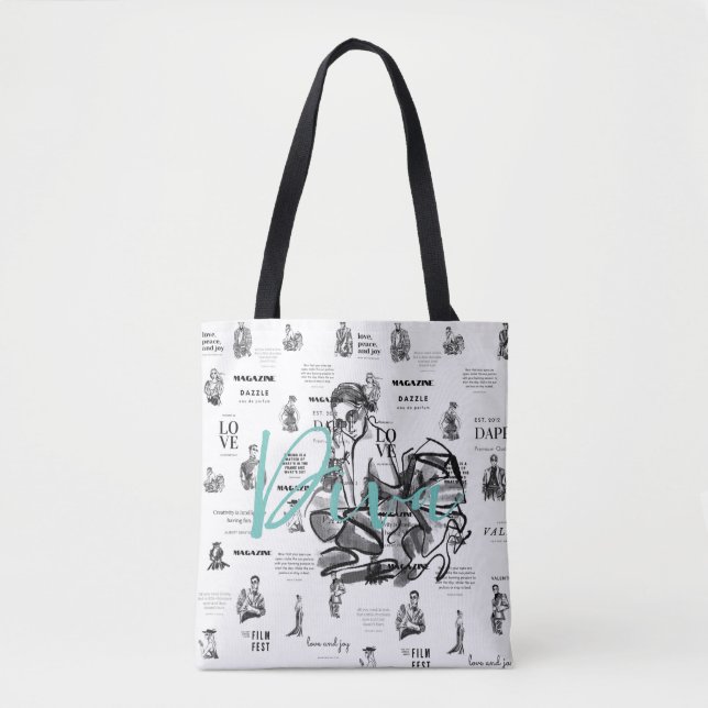 Woman’s fashion magazine tote bag (Front)