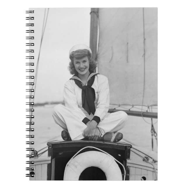 Woman Sailor Spiral Notebook (Front)