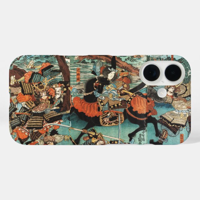 WOMAN SAMURAI TOMOE GOZEN HORSEBACK IN THE BATTLE Case-Mate iPhone CASE (Back (Horizontal))