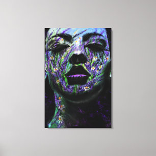 Woman Scent of Lavender Canvas Print