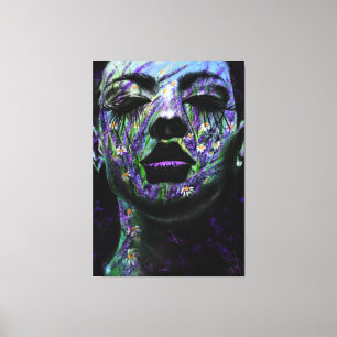 Woman Scent of Lavender Canvas Print