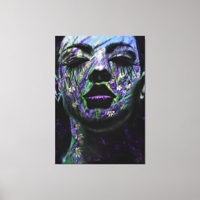 Woman Scent of Lavender Canvas Print (Front)