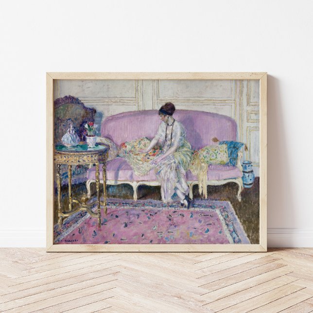 Woman Seated on Sofa | Frederick Carl Frieseke Poster (Creator Uploaded)