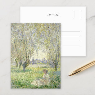 Woman Seated Under the Willows   Claude Monet Postcard