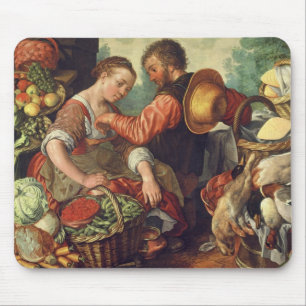 Woman Selling Vegetables, 1567 (oil on canvas) Mouse Pad