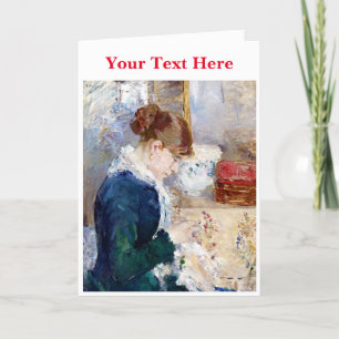 Woman Sewing by Berthe Morisot Thank You Card