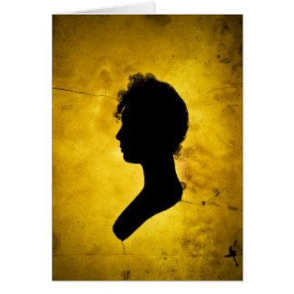 "Woman Silhouette on Gold" cards