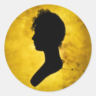 "Woman Silhouette on Gold" stickers