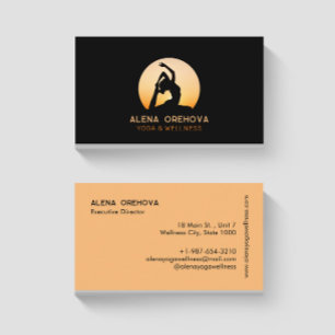 Woman Silhouette Yoga & Wellness Business Card