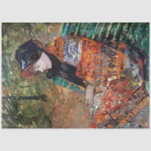 Woman Sitting on the Bench, Mary Cassatt Tissue Paper